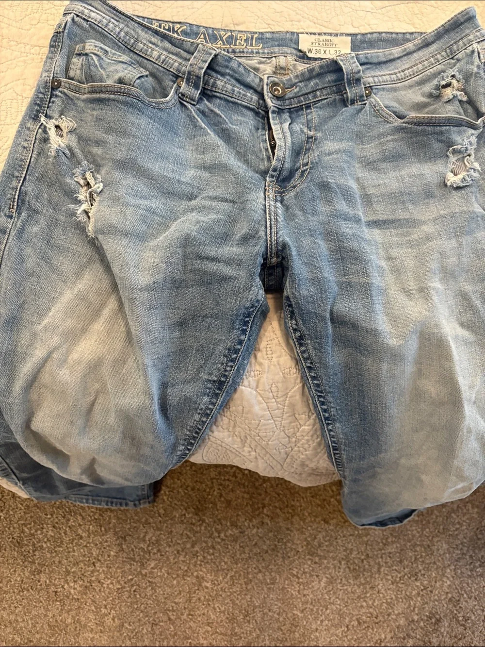 KTK Axel Classic Straight Men's Jeans in Light Blue
